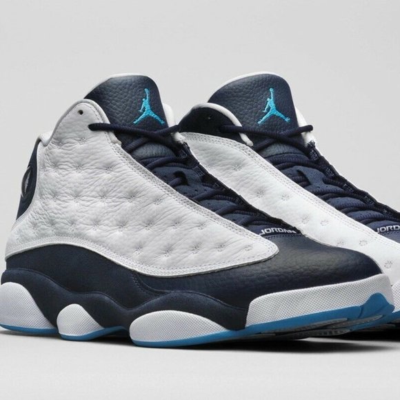 Nike Air Jordan 13 Retro \'Obsidian\' Power Blue White Men\'s Size 9.5